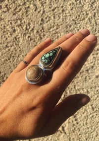 Image 2 of Hubei Turquoise + Coral Ring 