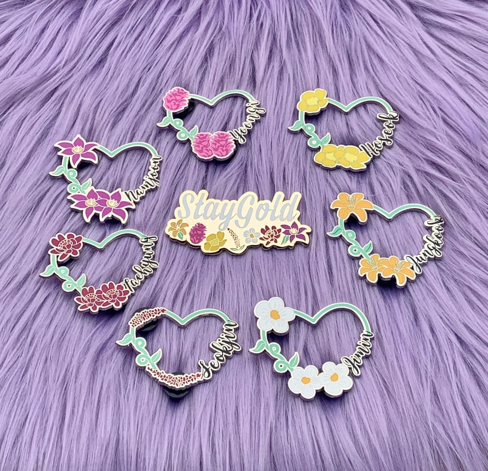 Flowers for Bangtan Enamel Pins 