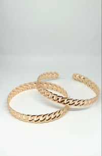 Gold Cut Out Wavy Hoop Earrings 