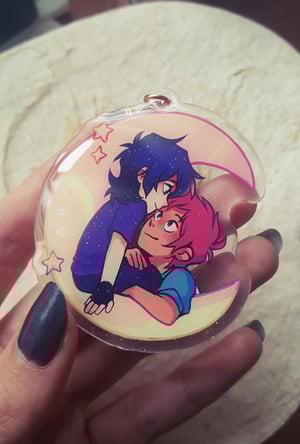 Image of Moon and Stars | Acrylic Charm