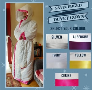 Image of Satin edged duvet gown