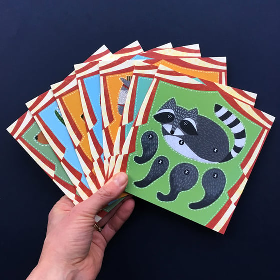 Image of Pack of 7 Puppet Greetings Cards 