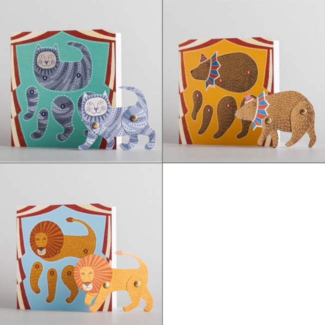 Image of Pack of 7 Puppet Greetings Cards 