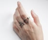 "ELEMENTS" Ring,  Set of 2, adjustable  ring. (Silver or Gold) 