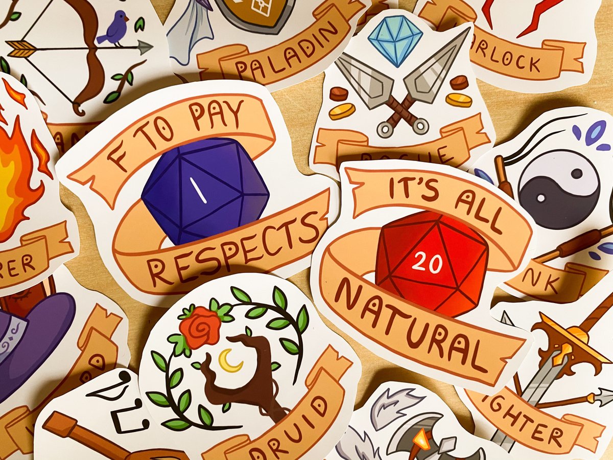 DnD Stickers | thegirlinthefandom