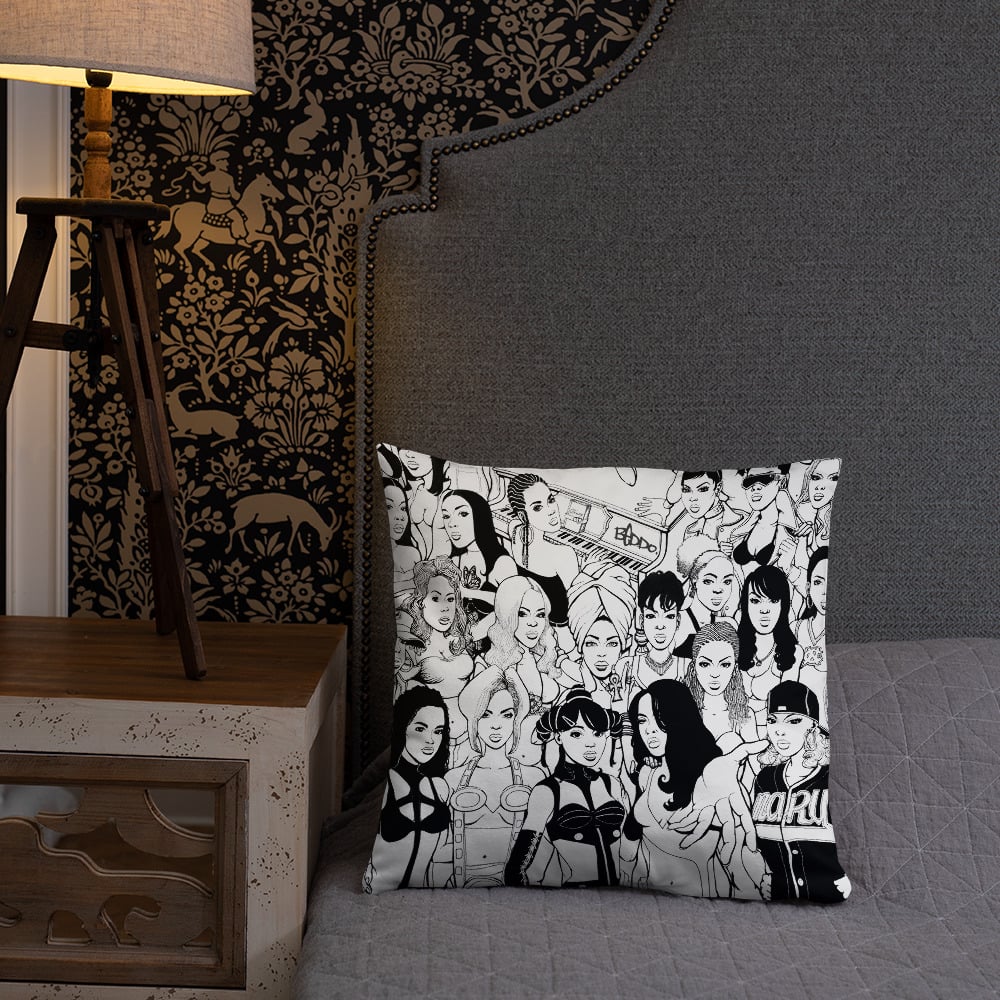 The Golden Age of RnB (black & white); Accent Pillow