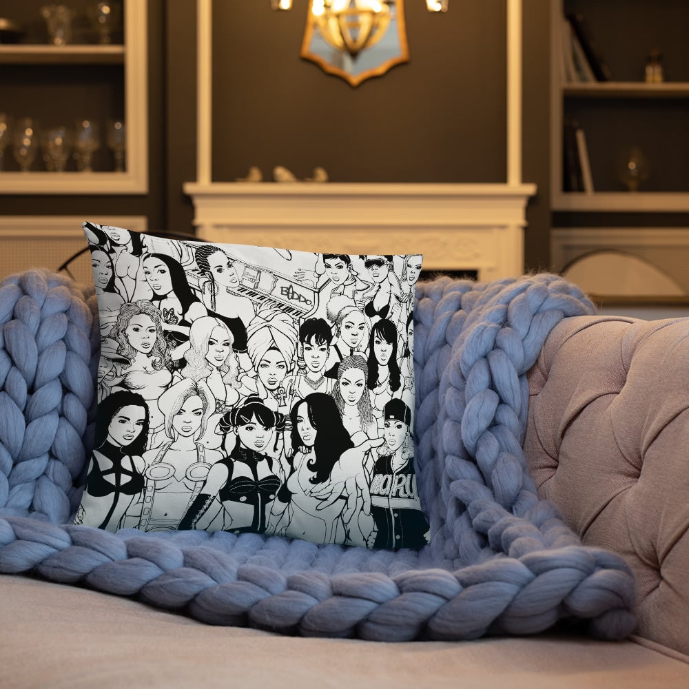 The Golden Age of RnB (black & white); Accent Pillow