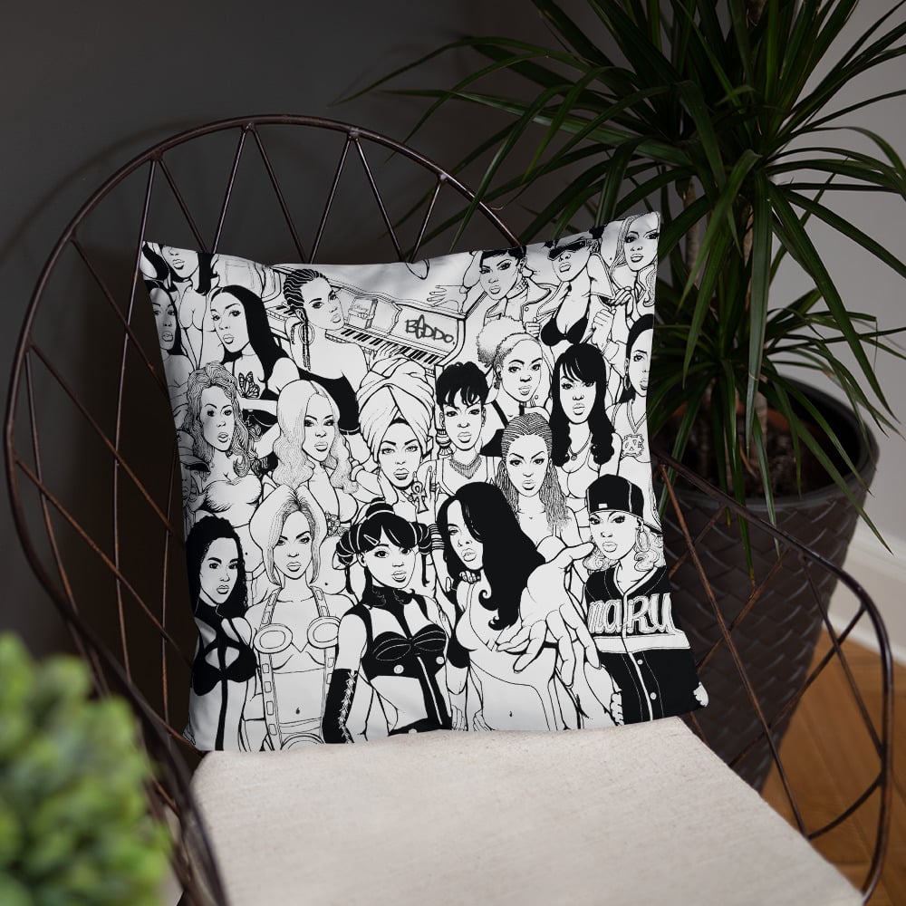 The Golden Age of RnB (black & white); Accent Pillow