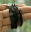 Roman Numeral Multi Stack Bracelet Set