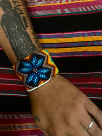 Image 1 of Chaquira AZURE high vibes beaded cuff 