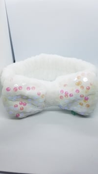 Image 3 of Sequin furry Head Band