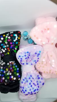 Image 2 of Sequin furry Head Band