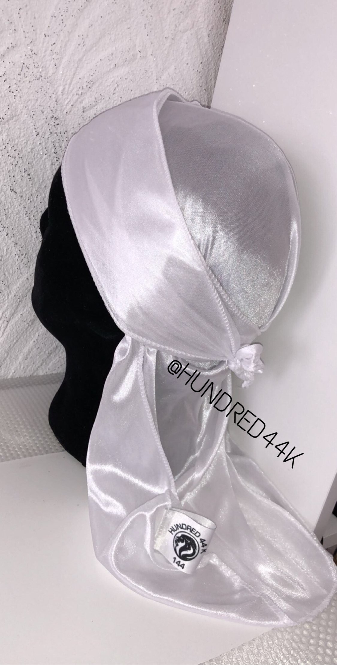 SILK DURAG - WHITE