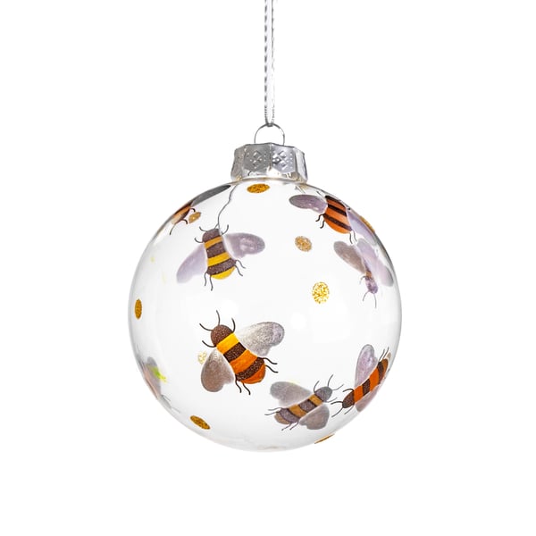 Image of Busy Bees Glass Bauble 