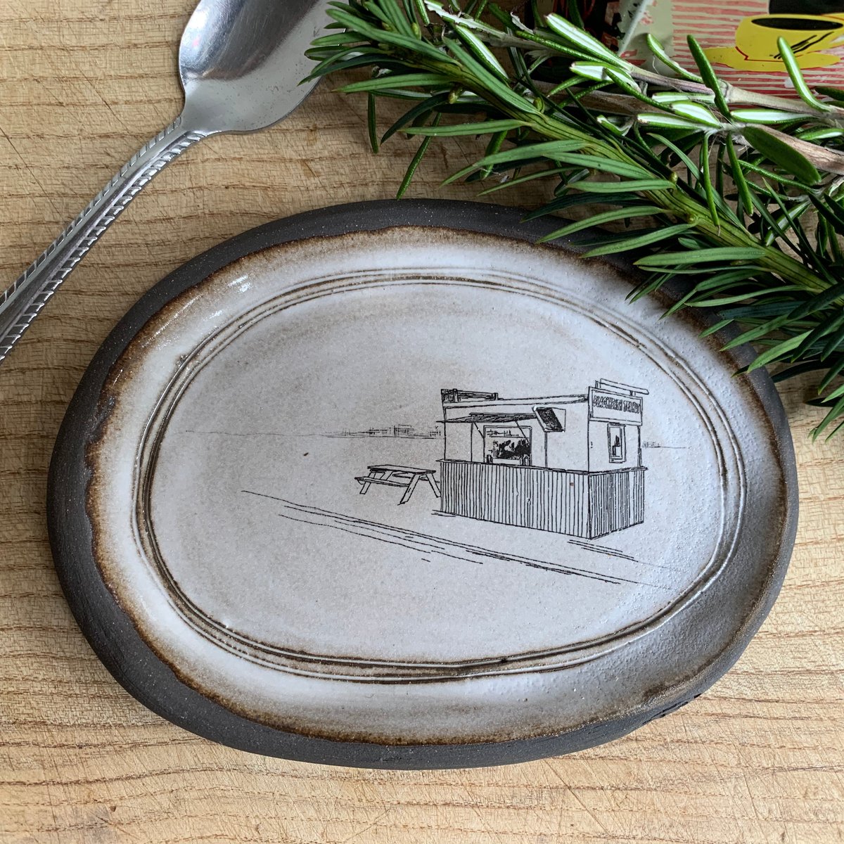 Spoon rest, Blackheath tea hut LoveLocal Fiona Veacock Ceramics