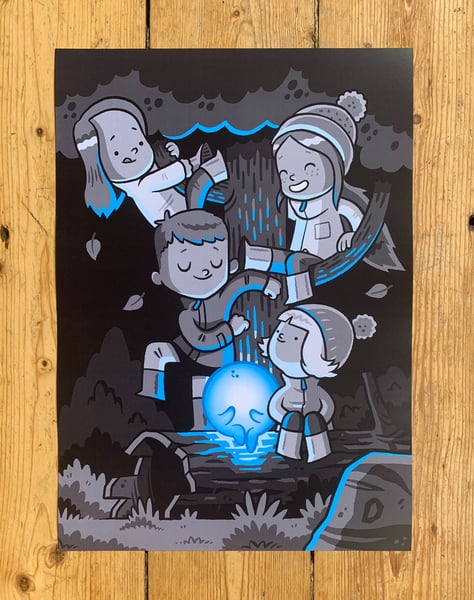 Image of The Seekers - Blue A3 Print