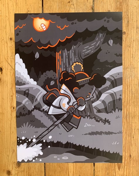 Image of The Seekers - Orange A3 Print