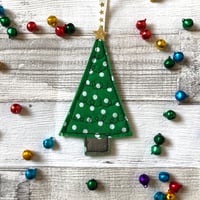 Textile Spotty Christmas Tree Decoration