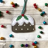 Textile Christmas Pudding  Decoration