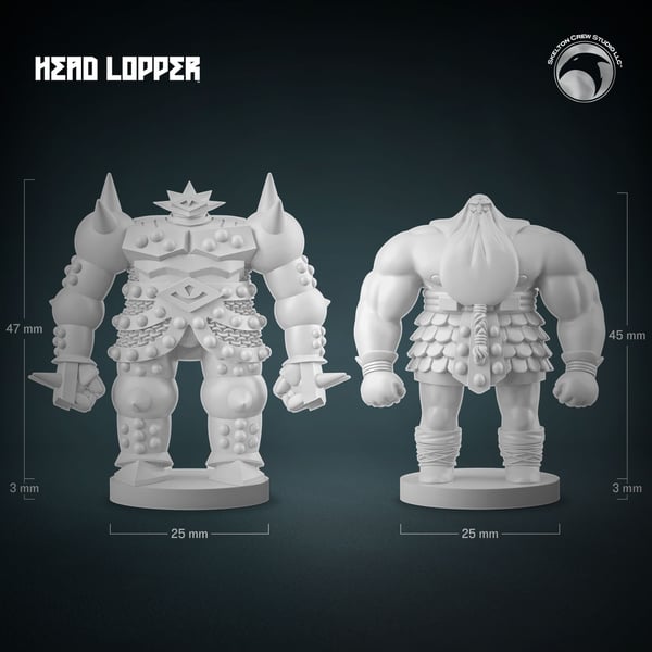 Image of Head Lopper: Norgal & Berserkr Mini Figs Set! 6 LEFT!