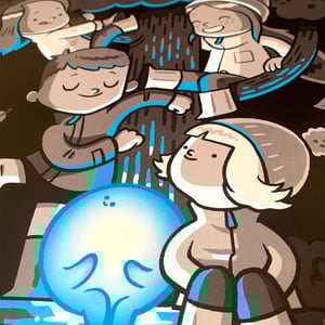 Image of The Seekers - Blue A3 Print