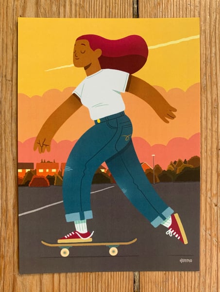 Image of Skating In Tesco Carpark Postcard