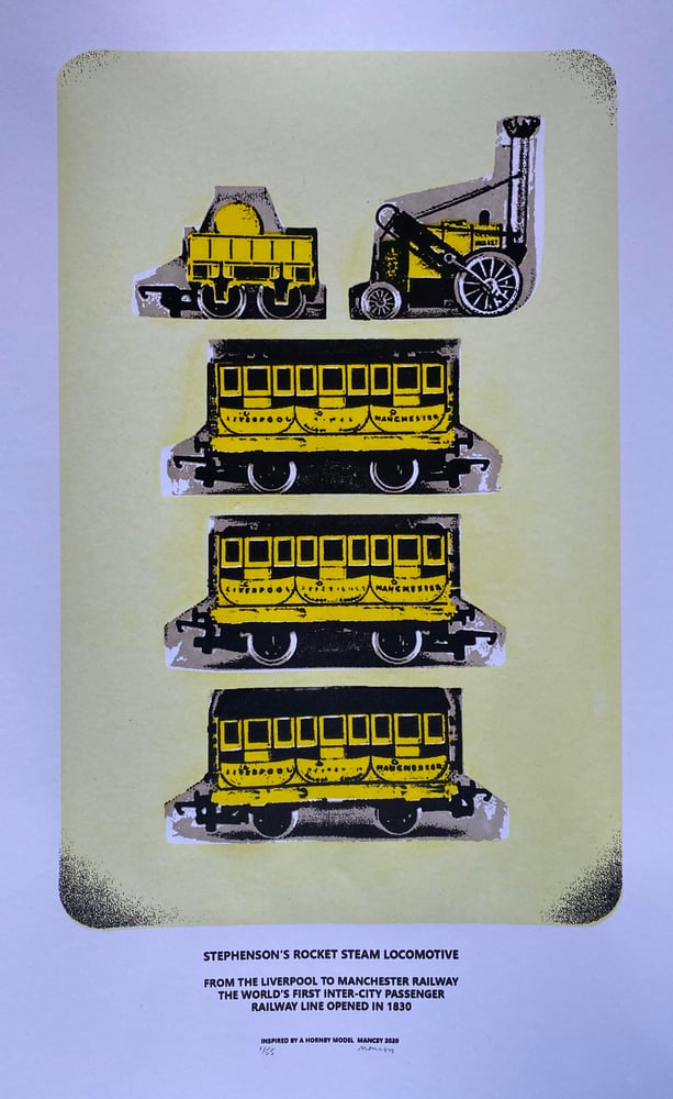 Image of A3 Rocket screen print