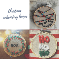 Christmas embroidery hoops