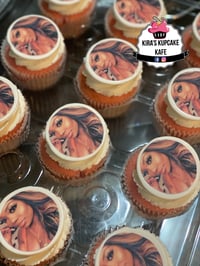 Image 1 of 12 Cupcakes w/ Custom Images