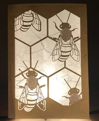 Image 1 of Bees Luminaria Note Card