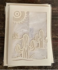 Image 2 of Saguaro Cactus Luminaria Note Card