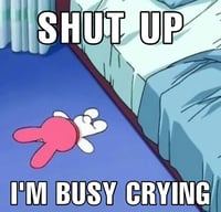 Image 2 of Shut Up, I’m Busy Crying (My Melody Hoodie)