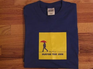 Image of Men's Blue "Maybe The Sun" T-Shirt