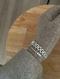 Image 4 of Beautiful Silver Tone Crystal Adorned Croton Ladies Watch 