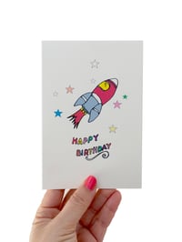 Image 1 of Rocket Stars Birthday Card 