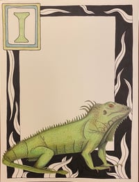 Image 1 of “I” (iguana)