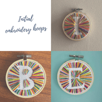 Initial embroidery hoops