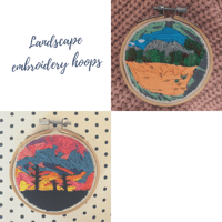 Landscape embroidery hoops