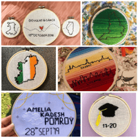 Personalised embroidery hoops 