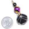 Shungite 14k GF Pendant with Obsidian and Venetian Glass Bead