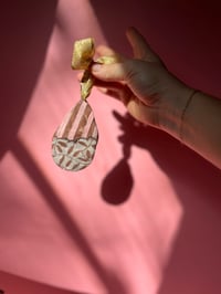 Image 2 of Pink stripe ornament 