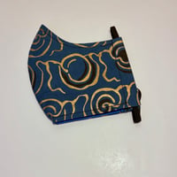 Image 2 of Fanny Pack and Matching Mask Designs By IvoryB Blue Gold