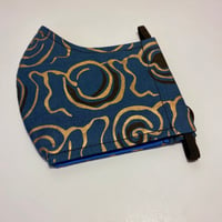Image 4 of Fanny Pack and Matching Mask Designs By IvoryB Blue Gold