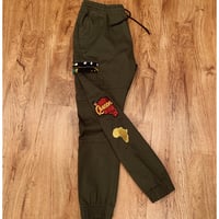 Image 2 of 1 of 1 Queen Olive Cargo Joggers