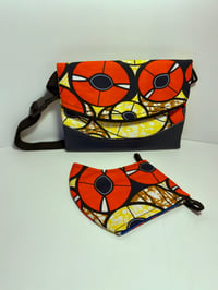 Image 3 of Fanny Pack and Matching Mask Designs By IvoryB Orange and Yellow