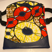 Image 4 of Designs By IvoryB Fanny Pack Red Yellow Ankara African Print 