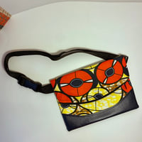 Image 3 of Designs By IvoryB Fanny Pack Red Yellow Ankara African Print 