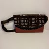 Designs By IvoryB Fanny Pack Black White Mudcloth Ankara African Print Burgundy