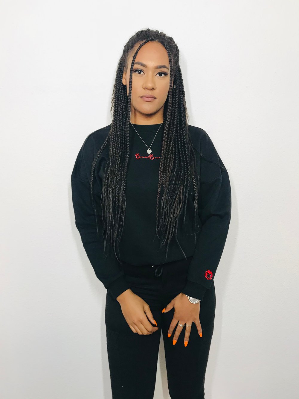 Image of Ladies Crewneck Black