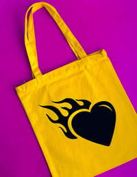 Image 1 of HEART FLAME TOTE BAG